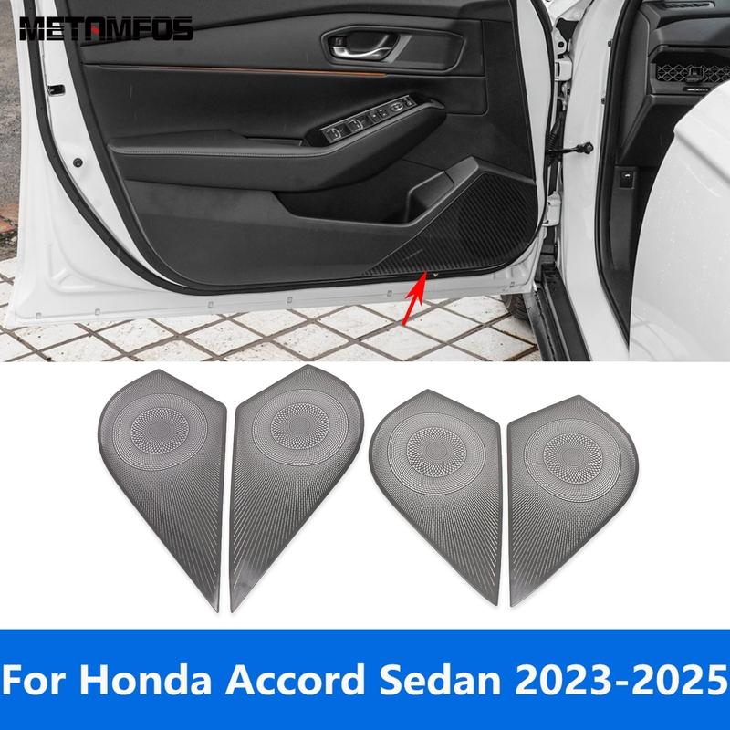 For Honda Accord Sedan 2024 2025 Stainless Steel Car Door Loudspeaker Sound Audio Speaker Cover Trim Interior Accessories