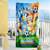 Soccer Fun Bluey Customize Text Beach Towel Soft Durable Quick-Dry Portable for SwimmingBeachCamping Travel Beach AccessoriesGym