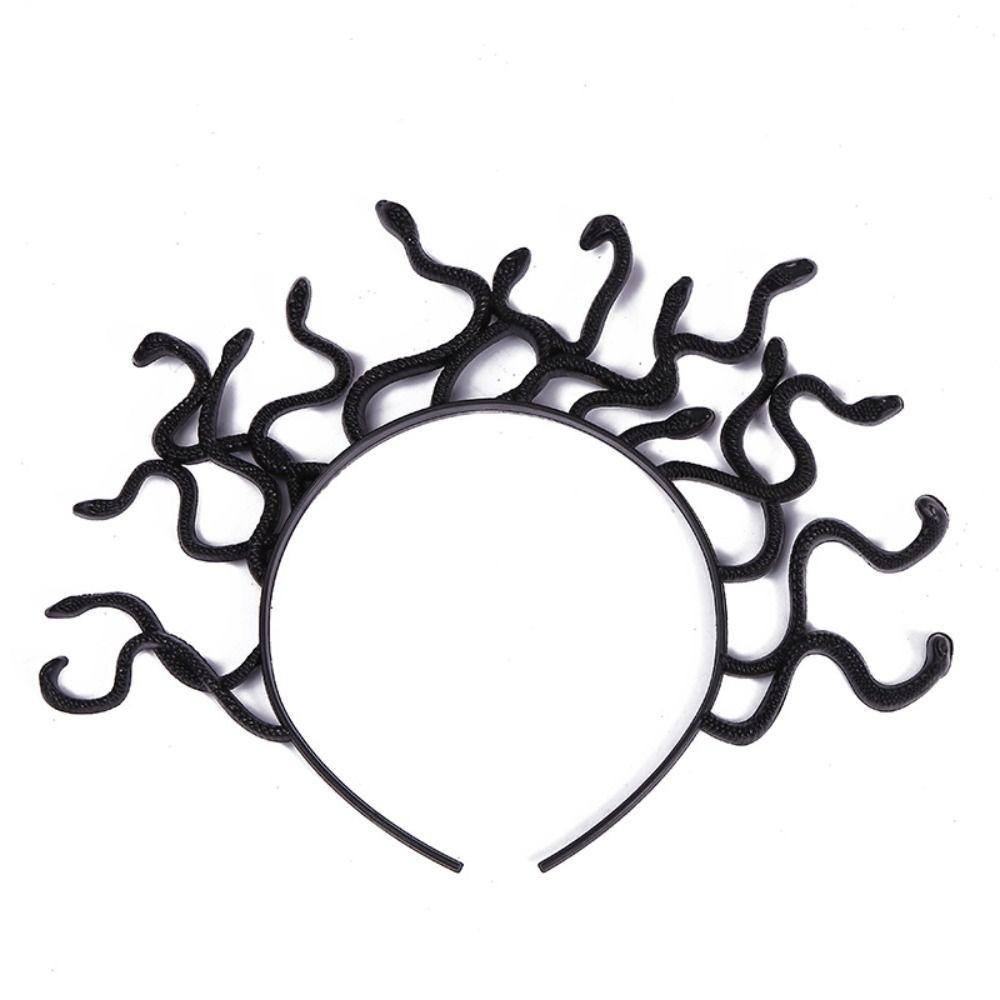 New Colored Halloween Headband Greek Mythology Stage Performances Snake Hair Hoop Scary Headwear Cosplay Prop Party Supplies