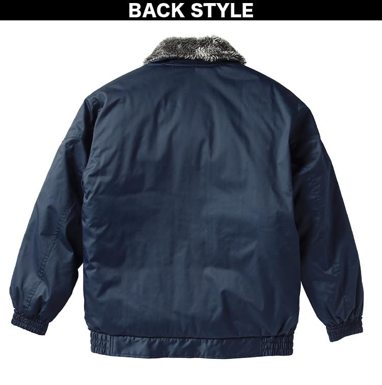 KURODARUMA 54385 Джемпер для холодной погоды с воротником-боа и алюминиевой подкладкой Унисекс Рабочая униформа Унисекс Рабочая одежда Серый Осень/Зима Мужская Женская