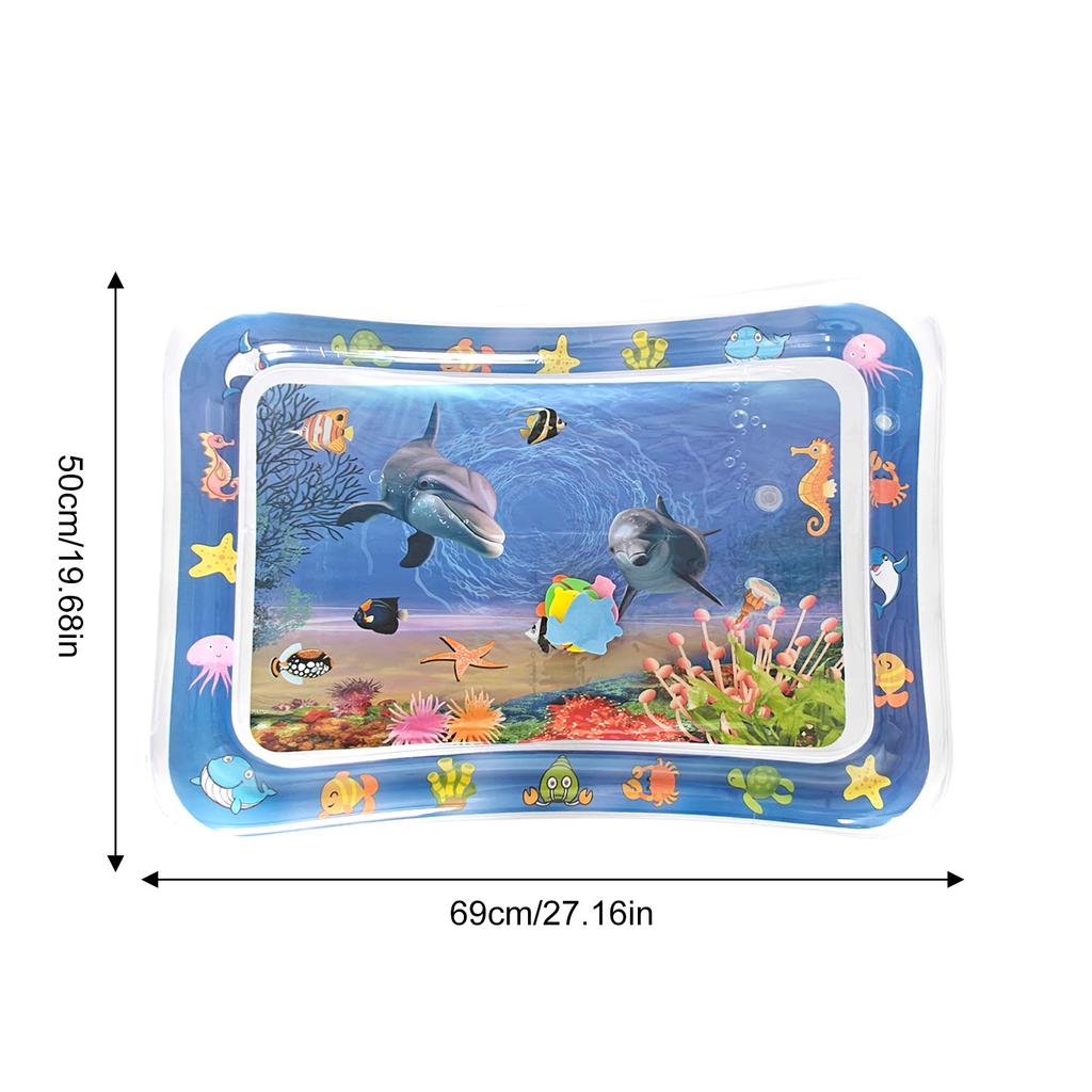 Сенсорный игровой коврик для воды, утолщенный надувной коврик для воды для кошек и собак, коврик с датчиком воды, сенсорный игровой коврик с рыбой, морским океаном