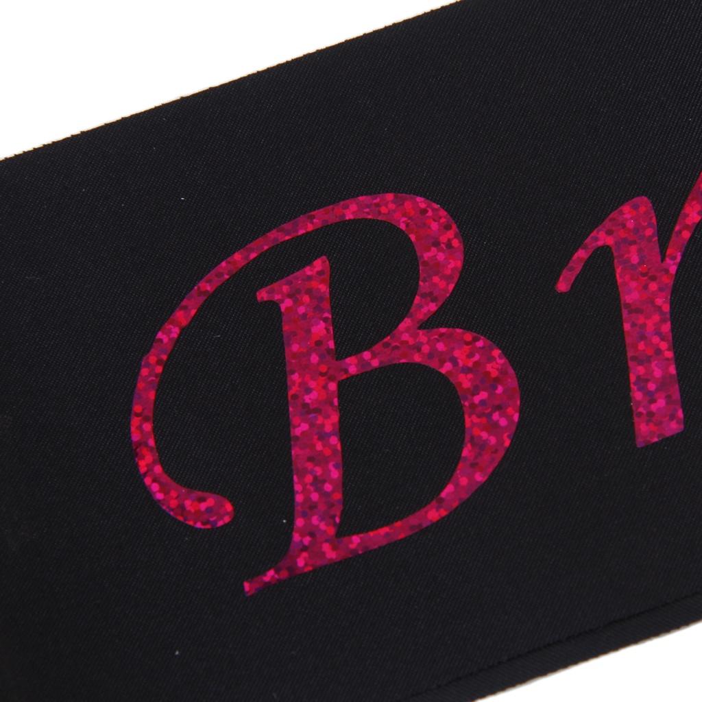 5Pcs Glitter Bride To Be Writting Black Sash Hens Night Wedding Shower