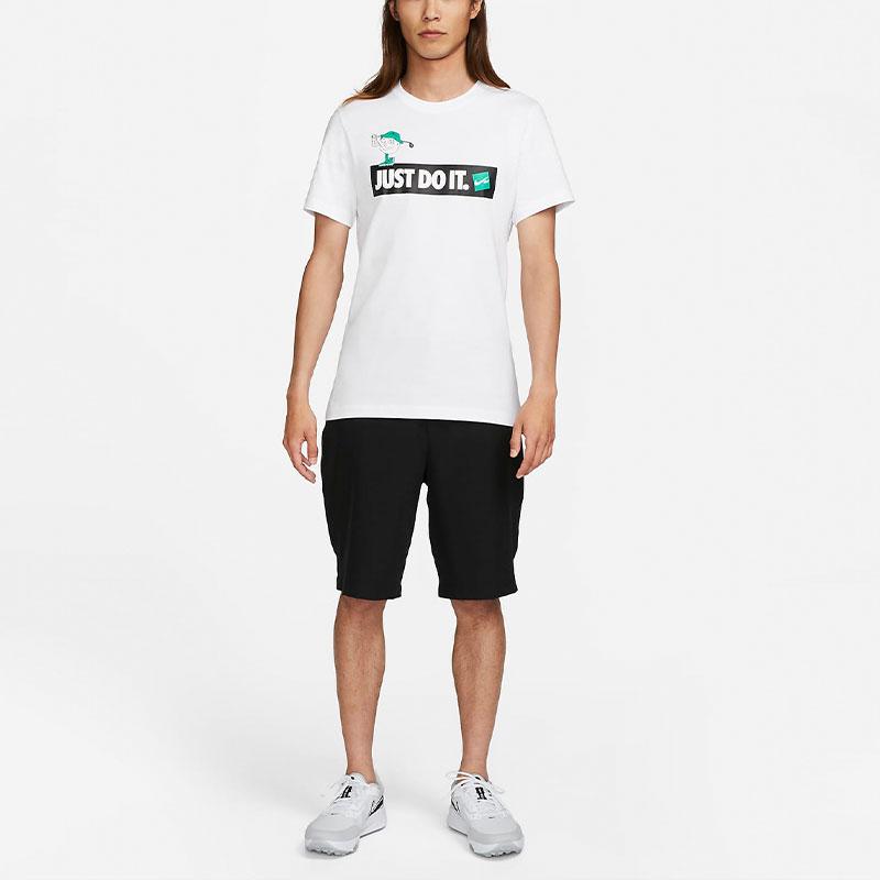 Nike T Shirts Men's White Crew Neck Moderate Straight Fit FJ1511-100