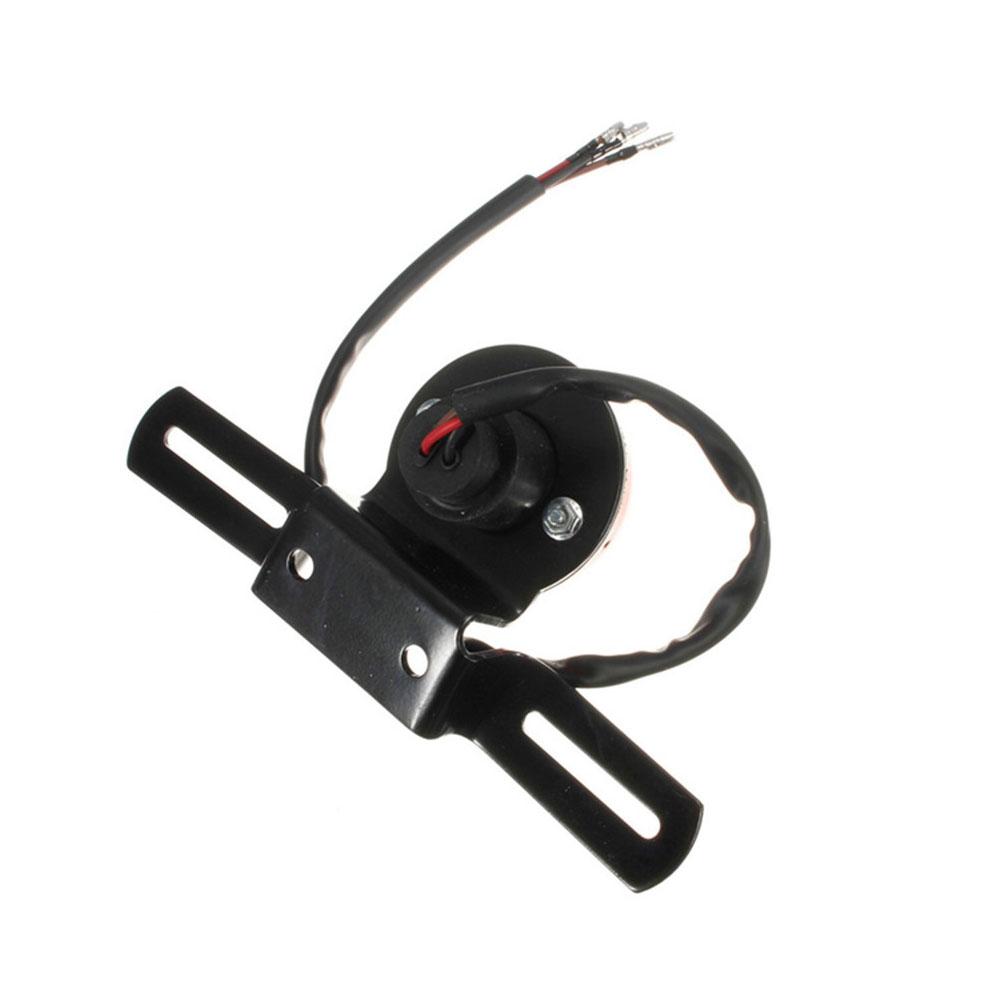 Motorcycle Retro Red Rear Tail Brake Stop Light Lamp W/ License Plate Mount for Harley Honda Suzuki Chopper Bobber