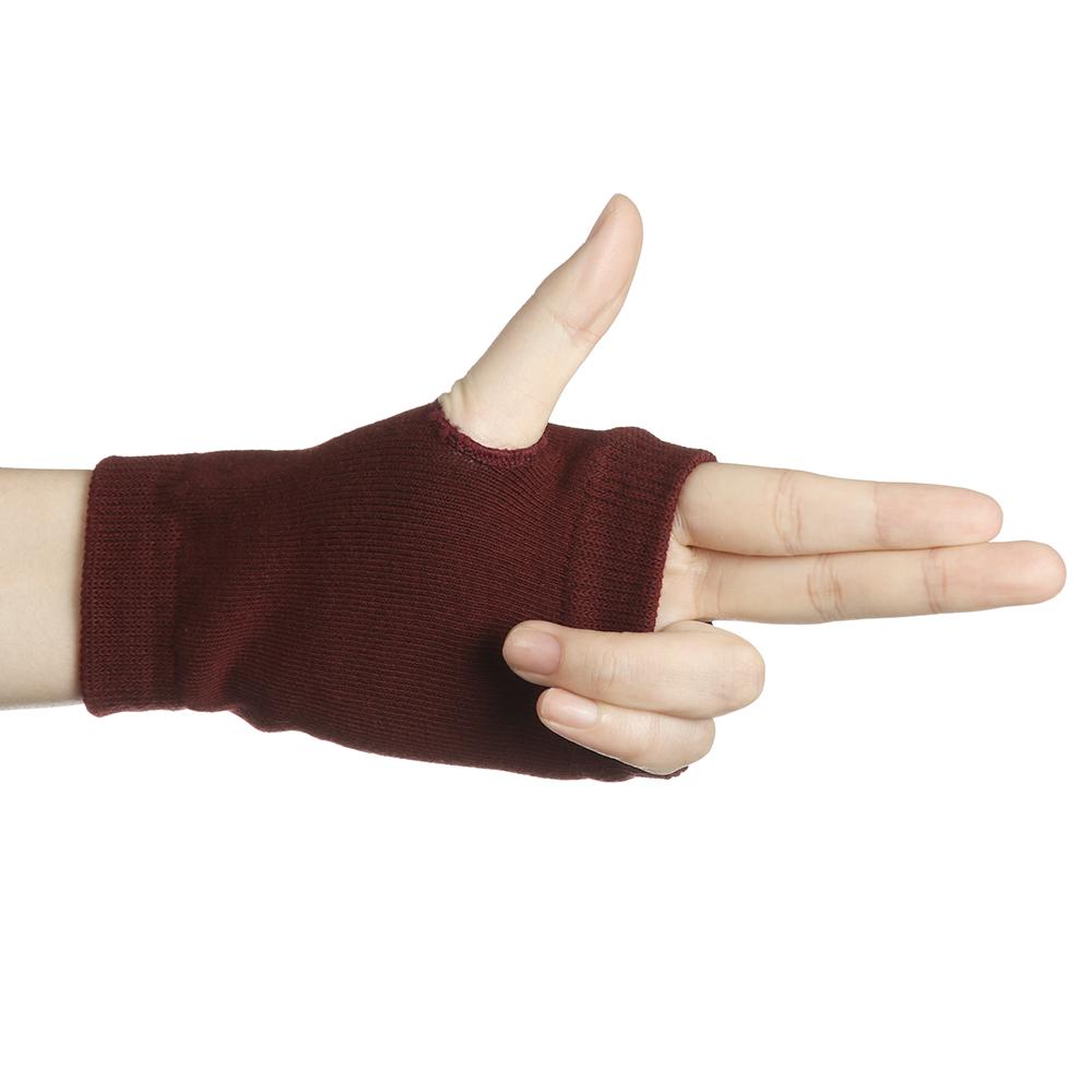 Fashion Winter Autumn Warm Fingerless Wrist Gloves Half Mitten Exposed Finger Knitted Wool Glove