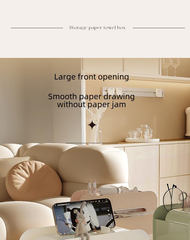 Многофункциональная коробка для салфеток в кремовом стиле с дистанционным держателем для гостиной