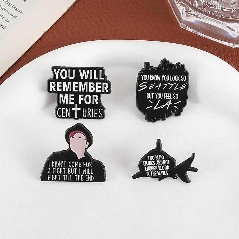 Вдохновляющие цитаты Эмалевые значки на заказ ВЫ БУДЕТЕ ПОМНИТЬ МЕНЯ ВЕКАМИ Броши Значки на лацкан Одежда Ювелирные изделия Подарок Друзья