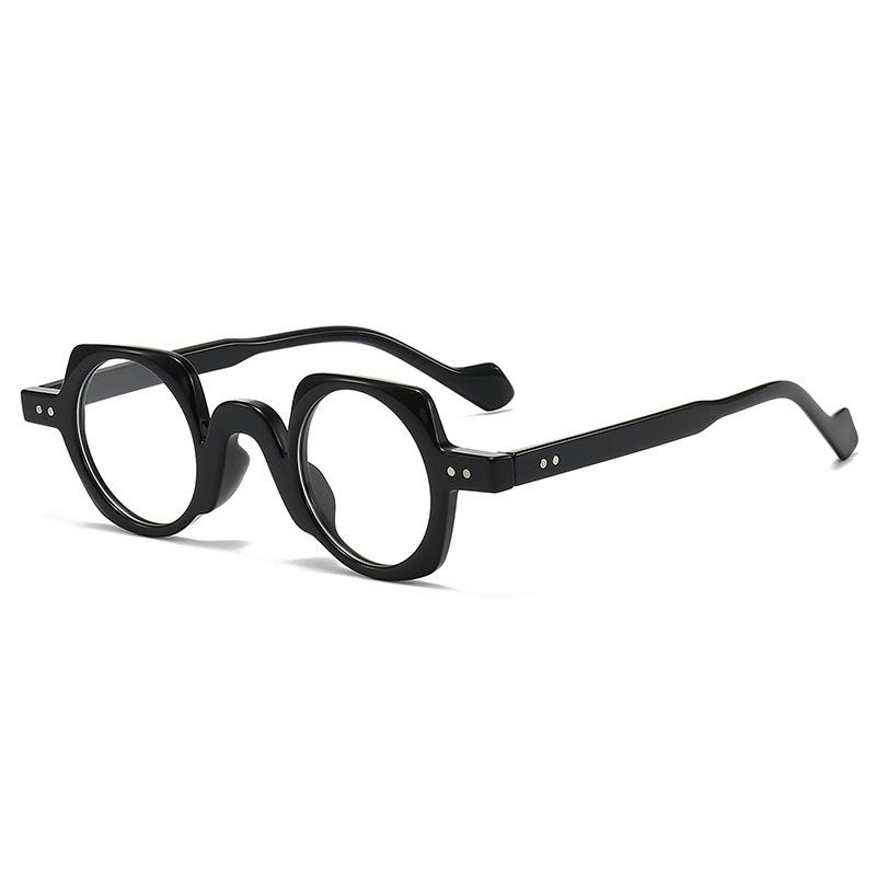 Fashion rice nails personalized square round frame literary flat mirror anti-blue light men and women's new glasses frame tide
