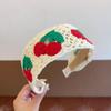 Crochet Wide Hair Hoop Embroidery Children Hair Band Cute Knitted Kids Headband  Girl