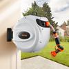 Retractable Hose Reel Water Hose Reel 115'x1/2" 180° Swivel Wall-Mounted