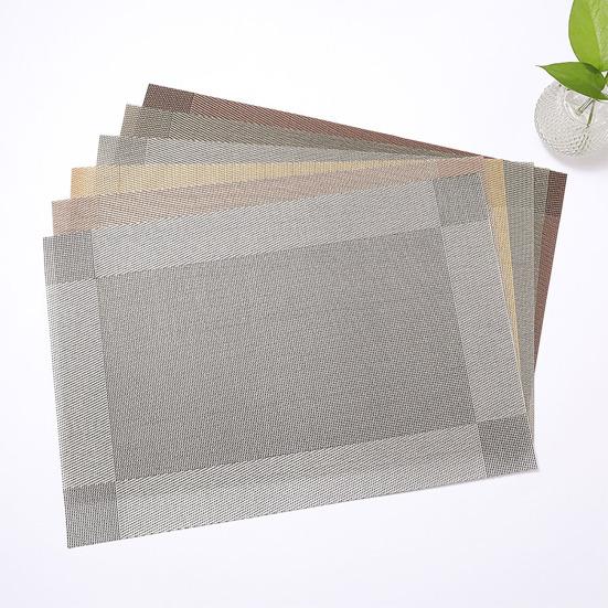 Woven Vinyl Placemat Heat-Resistant PVC Placemat Non-Slip Washable Table Mat Protects Table from Burns Stains Dining Mats for Home Restaurant Bar