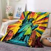 1pc Statue of Liberty Blanket Lightweight Flannel Blanket Throw Blanket For Sofa, Bed, Travel, Camping, Livingroom, Office, Couch