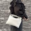Genuine Leather Woven Crossbody Bag Soft Shoulder Women Daily Use Street Style