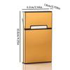 1pc Ultra Thin Solid Color Cigarette Case Pocket Size Large Capacity Cigarette Case for Home