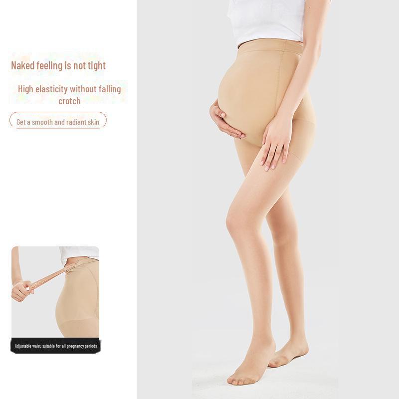 Maternity Leggings: Spring/Summer Thin Concealer, Elastic Belt, Belly Support, Safety Pantyhose