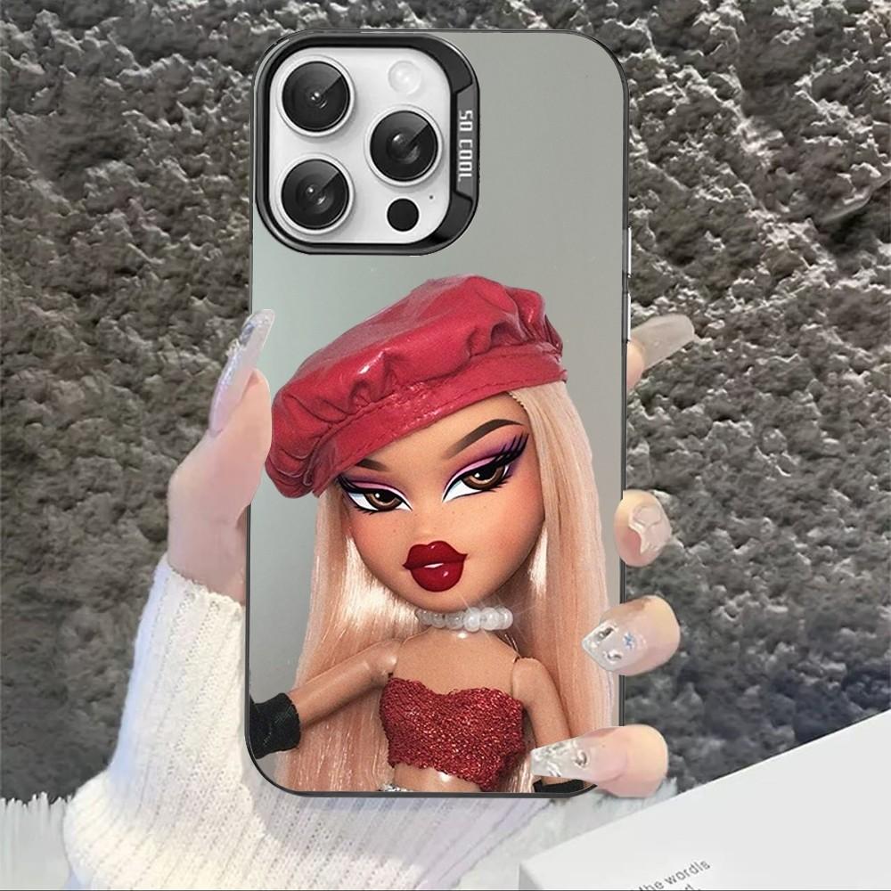 Милый Чехол для Телефона Bratz с Куклой для iPhone 16 15 14 13 12 11 Pro Max X XR XSMAX 8 7 Plus Матовый Ударопрочный Задний Чехол