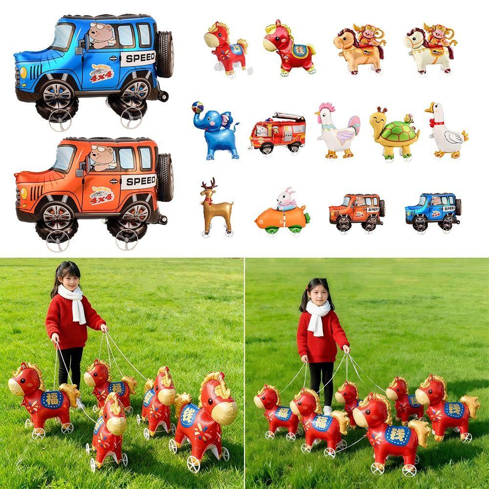 Милая Версия 4D Шары Разные Стилевые Шары-Пони на Колесиках Шары Подарки Празднование Нового Года