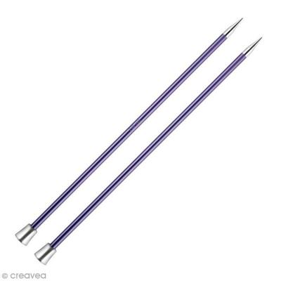Спица для вязания - KNITPRO - 40 см - 7 мм - Цветной алюминий - Фиолетовый