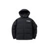 Logo Zipper Letter Hooded Down Jacket Men Jackets Black 152140915-2