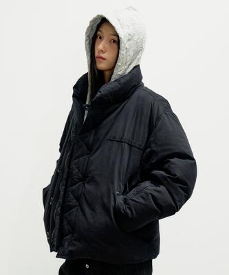 SLOWACID M-69 Garment Down Padded Jumper [Black]