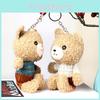 Adorable Mini Plush Teddy Bear Keychain Short Plush Stuffed Toy Bag Accessory