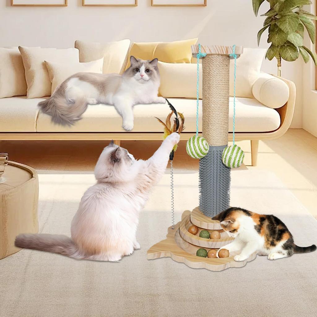 Kickred Заточка кошачьих когтей Sisal Hemp Высота заточки кошачьих когтей Surisuri Столб для заточки кошачьих когтей с вращающимся шестом для кошачьих когтей