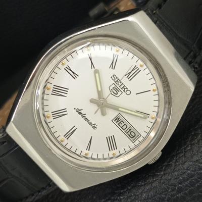 ВИНТАЖНЫЕ АВТОМАТИЧЕСКИЕ ЧАСЫ SEIKO 5 6309A ЯПОНИЯ МУЖСКИЕ БЕЛЫЙ ЦВЕТ ЦИФЕРБЛАТ a708368-1