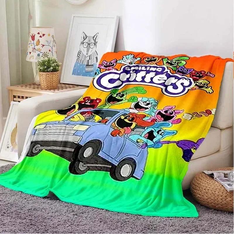 3D Printed Baby Blanket CATNAP DOGDAY Cartoon Smiling Critters Babes Carpet Super Soft Warm for Bedroom LivingRoom Sofa Bed Car