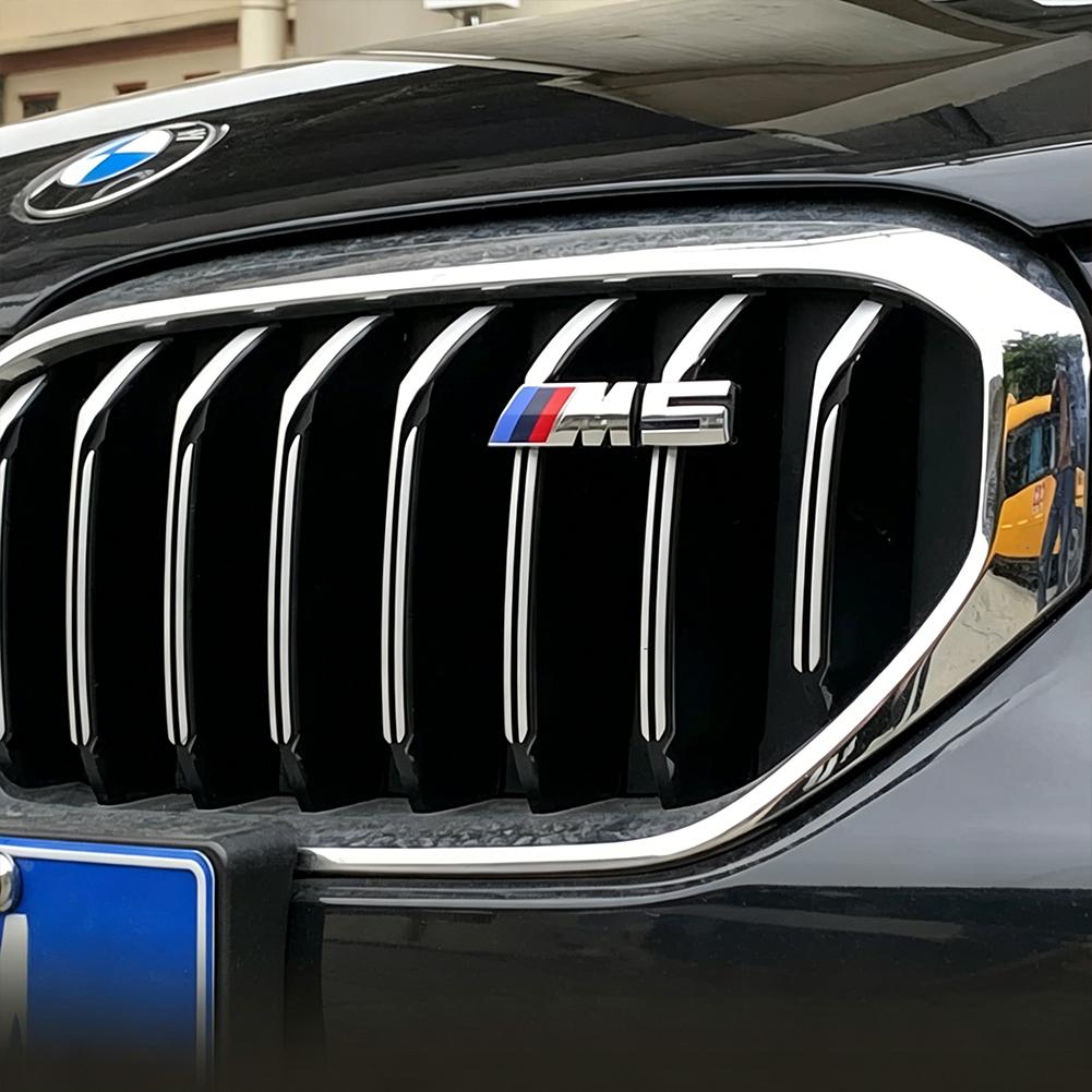 QXFA9 1Pcs M Logo 3D ABS Car Styling Front Grille Badge Emblem Accessory For BMW M M2 M3 M4 M5 M6 G80 G06 G07 G42 G14 G15 G16 F82 F20