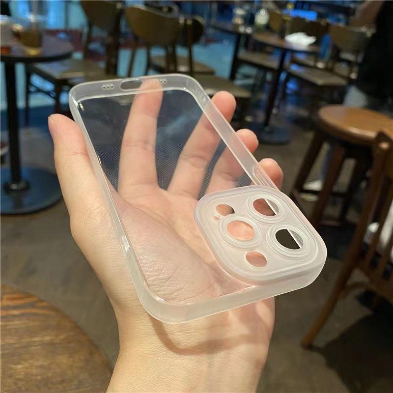 Airbag IPhone 11 Phone Case Apple 12 Protective Case 13 Transparent Matte Lens 15Pro Simple 14 Soft Case