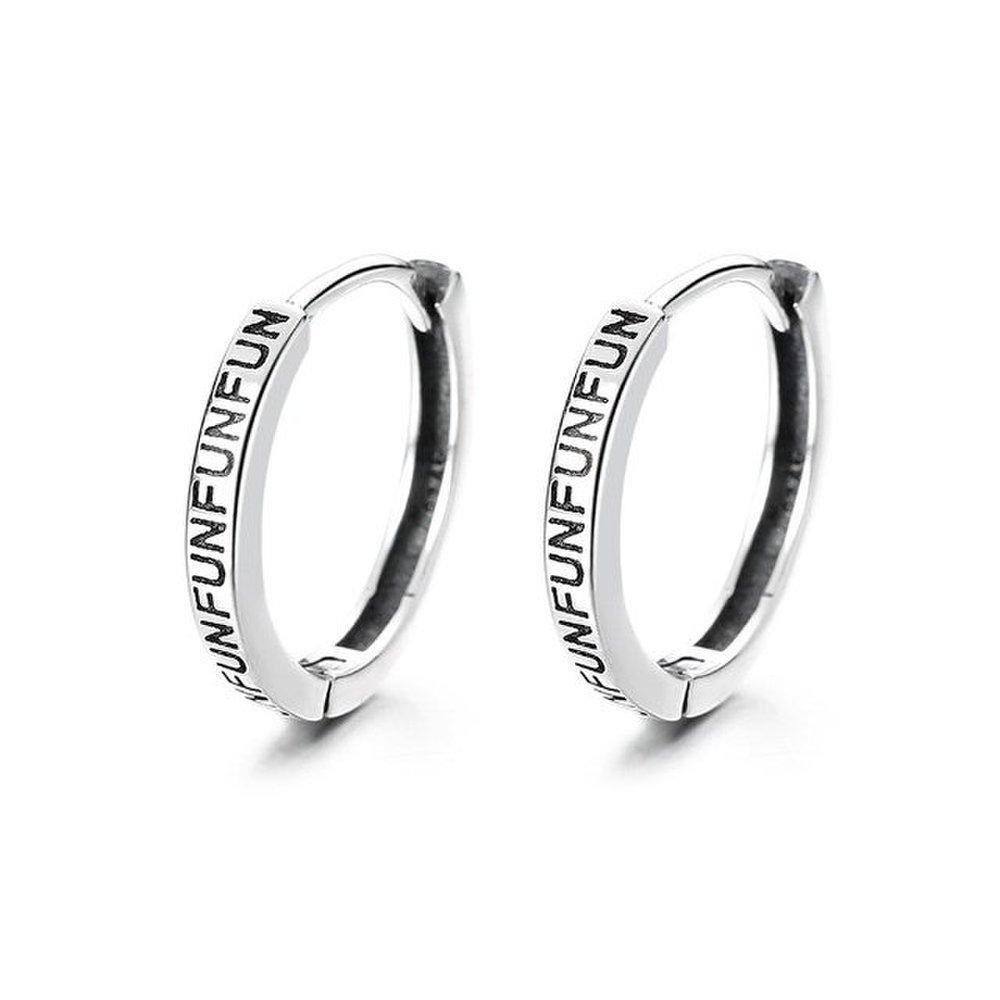 High-quality 925 Silver Ring Earrings Fun & Fun Ring E034 Ring Earrings (Wfgjeq9)