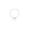 Sterling Silver S925 Silver Bracelet Twist Love Bracelet for Women Hip Hop OT-shaped Buckle Design Hollow Heart-shaped Bracelet