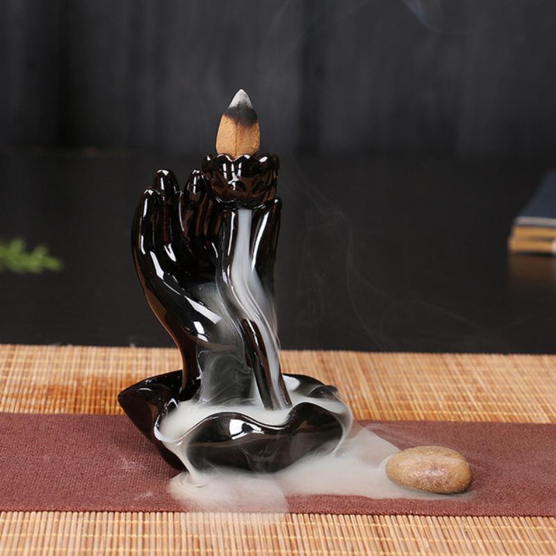 Creative Home Decor Backflow Stick Incense Burner Ceramic Censer Home Decoration Use In Home Teahouse Zen Yoga Decor -No Incense 7