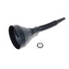 Black Car Extension with Safety Handle Nozzle Funnel Engine Oil Gasoline Strainer Plastic Rubber Funnel Refueling Tools
