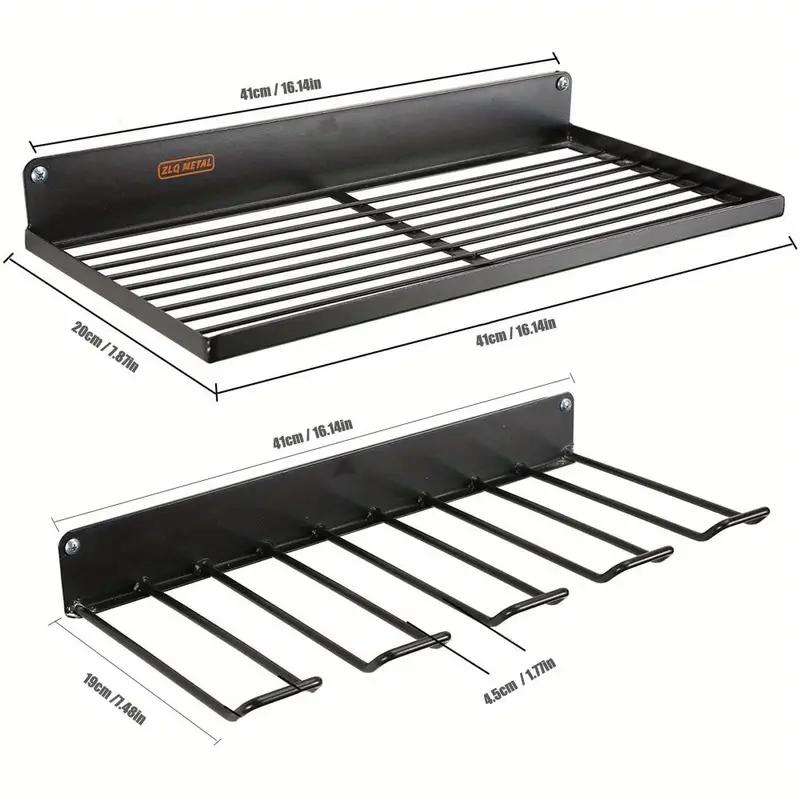 2 Pcs of Heavy-duty Power Tool Storage Box Wall-mounted - Garage Storage Rack Set for Drill Rod Rack Organization and Storage.