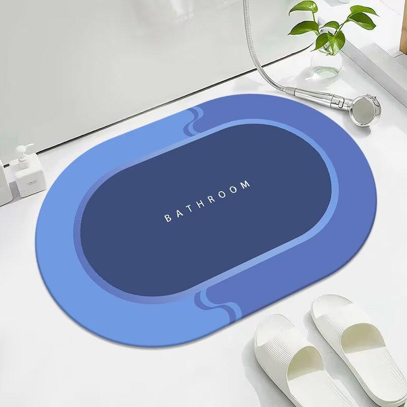 Коврик для пола в туалет, ванная комната, нескользящий, впитывающий, туалет, прочный, у двери, туалет, диатомовая грязь, быстросохнущий, коврик для ног, ковер, ванная комната