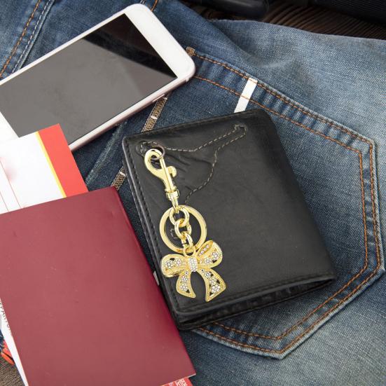 Брелок с бантом из стразов, блестящий шарм для сумки, шарм для сумки, брелок с бантом и кольцом для ключей для сумок, рюкзаков, женский подарок