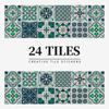24 Pieces European Pattern Self-Adhesive Tile Sticker Waterproof And Oil-Proof Kitchen Bathroom Wall Decoration Matte Film Pvc Wall Sticker