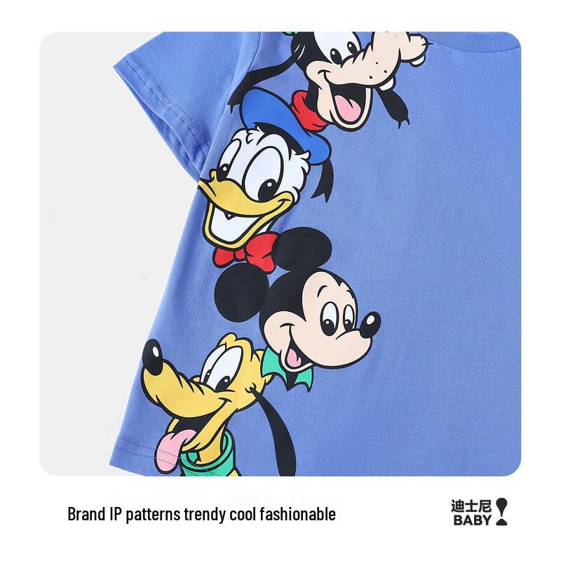 Хлопковая футболка с коротким рукавом для мальчика Disney Baby