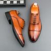 Модные классические итальянские мужские туфли дерби в деловом стиле, деловые, офисные, кожаные туфли с острым носком, деловые, свадебные, деловые, свадебные, мужские туфли
