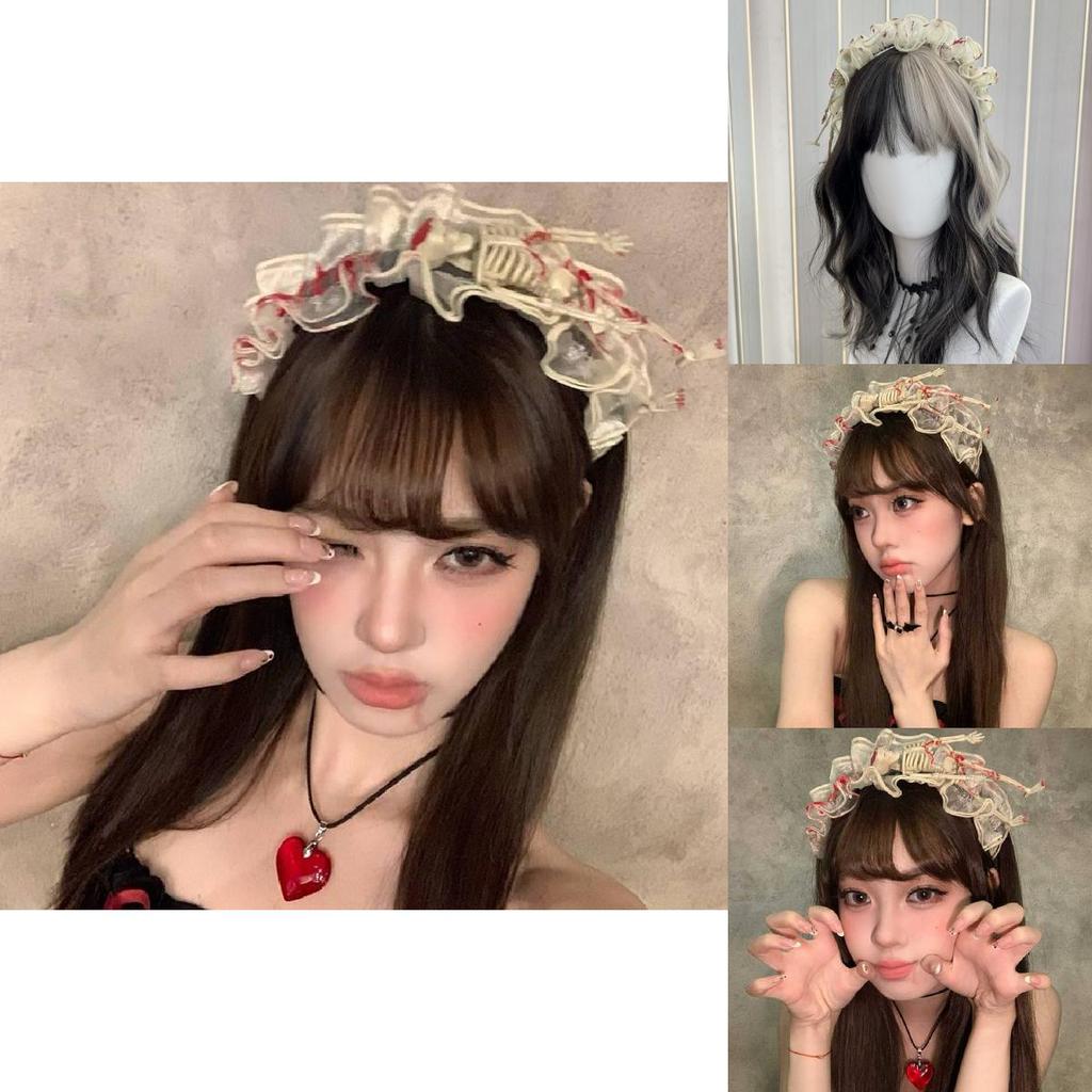 Trendy Sweet And Cool Vampire Skull Headband Perfect For Halloween Parties