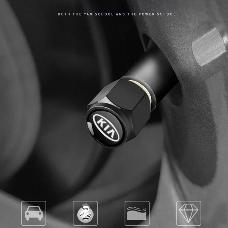 AABIW1 4pcs Car Wheel Tire Valve Caps Stem Case Covers For KIA K3 K5 Sorento Sportage R GT Cerato Accessories Car Stickers