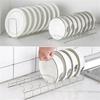 Stainless Steel Dish Rack Kitchen Organizer Household Kitchen Drainage Racks Cooking Dish Pan Cover Stand Kitchen Accessories