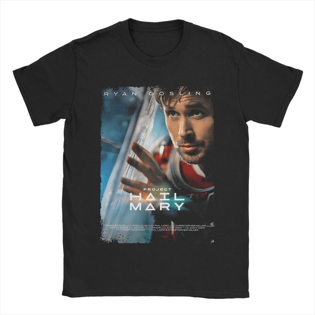 Project Hail Mary Poster T Shirt Unisexs 100 Cotton Novelty TShirts Round Neck Tee Shirt Short Sleeve Clothing 4XL 5XL 6XL