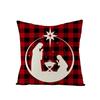 Рождественская наволочка Рождественская подушка Полиэстер Мультяшный принт Праздничный Дом Диван Чехол для подушки