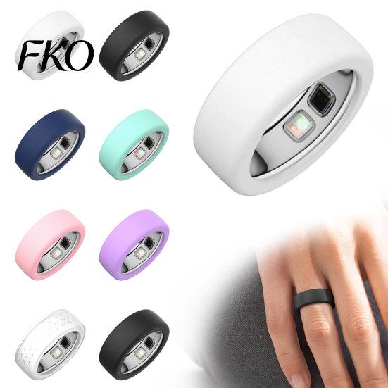 Smart Ring Cover 2 Pcs Silicone Protector for Oura Ring5, Ultra-Thin Sleeve, Durable Protection Scratch Resistant Waterproof All Round Daily Women Men