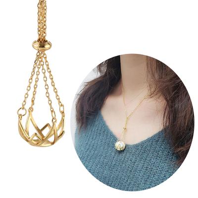 Держатель для камней-жемчужин для DIY ожерелья, регулируемый, пустая клетка-подвеска, кронштейн, поднос-подставка для мужской и женской бижутерии