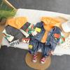 Boys' Stylish Denim Three-Piece Suit for Spring/Autumn - Trendy and Handsome Children's Streetwear