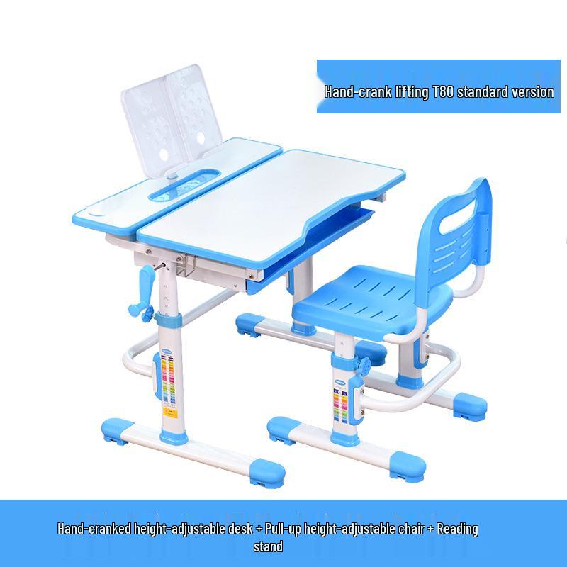 Tongben Shi 80 см Детский регулируемый комплект стол и стул для учебы с защитой осанки и зрения
