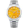 Часы (Мужские/Механические/Дата) CITIZEN COLLECTION TSUYOSA 40 мм NJ0150-81Z Желтый металлический браслет Прозрачная задняя крышка Автоматический секундный циферблат